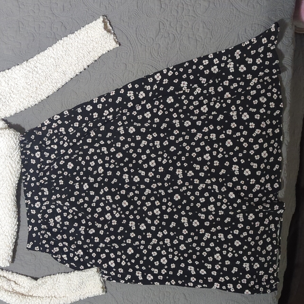 Nine West Floral Midi Skirt